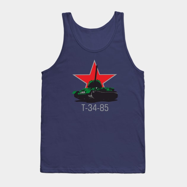 Soviet medium tank T-34-85 Tank Top by FAawRay